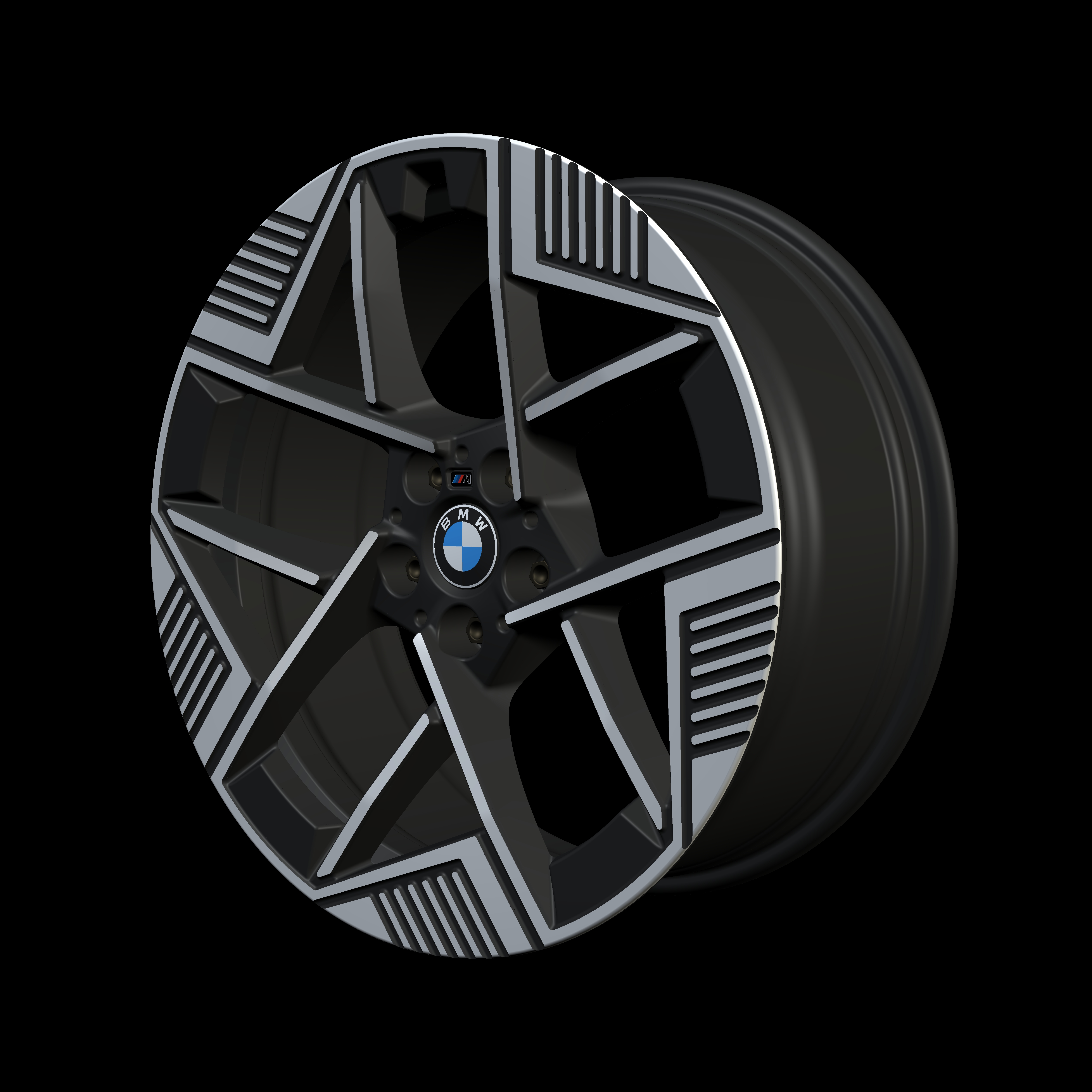 BMW Production Wheel — Faceted geometric design