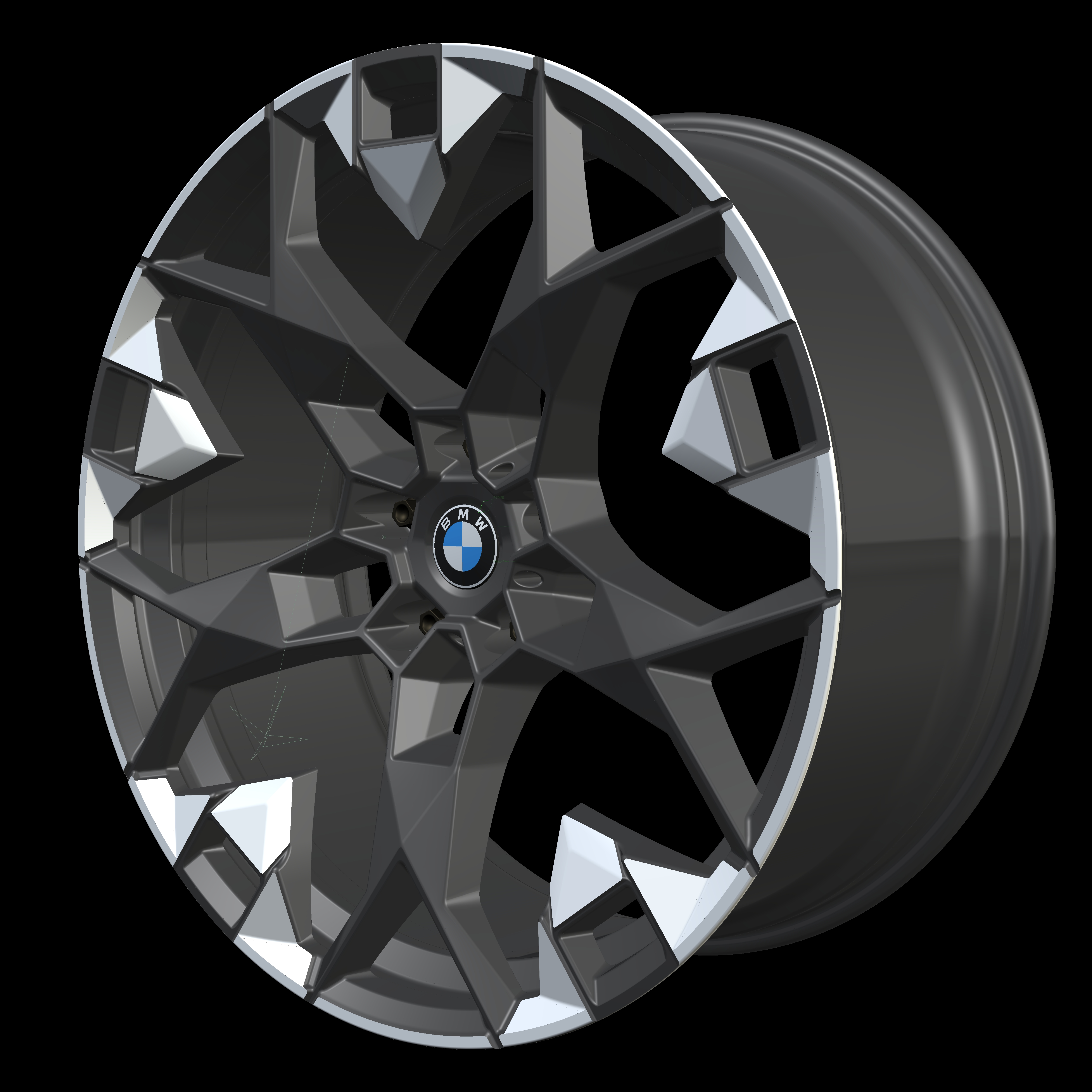 BMW M Sport Production Wheel — Structured spoke with milled detail